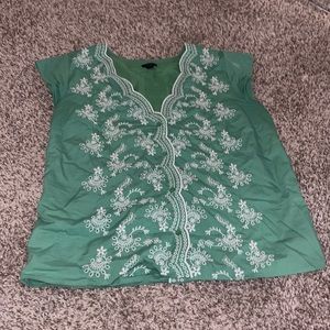 Ann Taylor green blouse